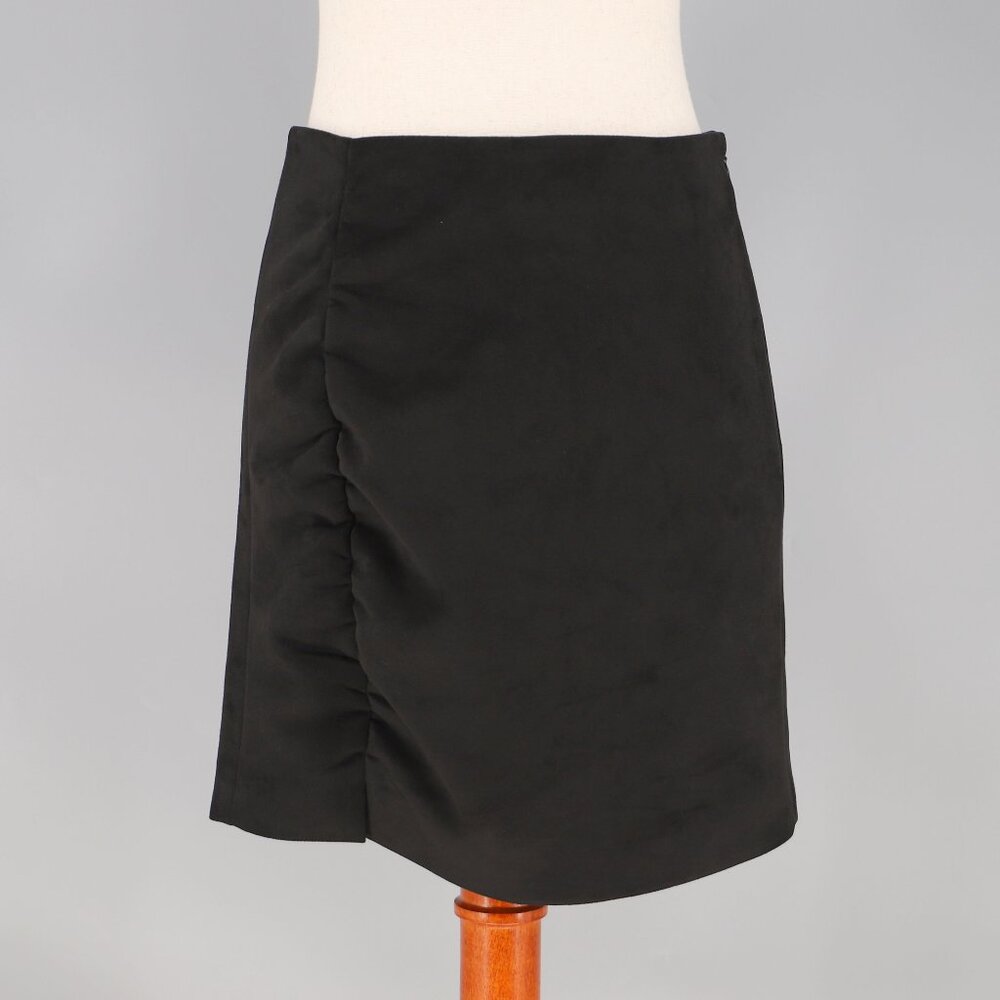 FREE PEOPLE Ava's Suede Mini Skirt Vegan High-Rise in Black Size 8